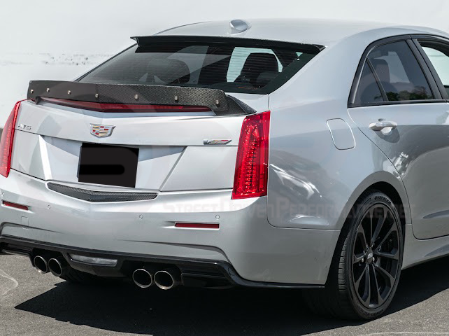2013-2018 CADILLAC ATS / ATS-V SEDAN | FACTORY STYLE CARBON FIBER REAR TRUNK DECKLID APPLIQUÉ INSERT TRIM REPLACEMENT